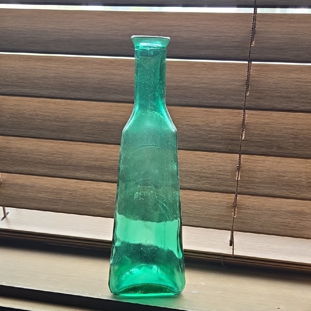 Vintage Green Glass Bottle